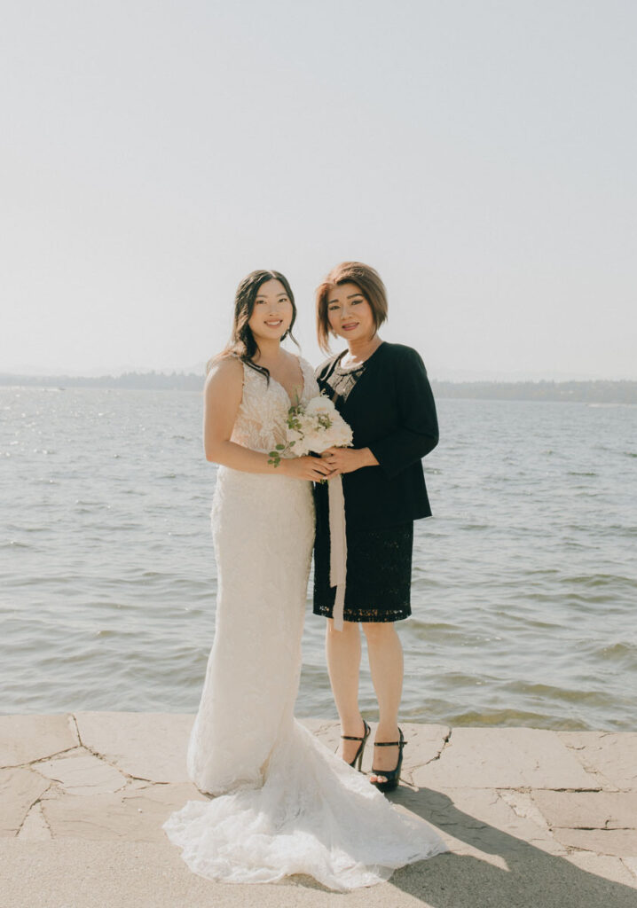 the bride with her mother